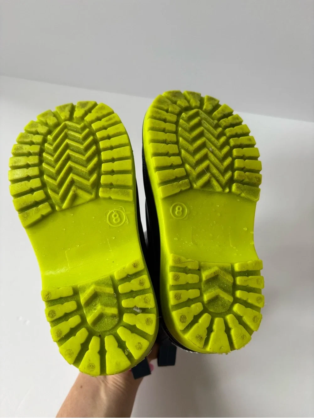 Sperry Toddler Chelsea Rain Boots Blue Lime 8 Rubber Waterproof‎ Slip On